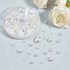 Экологичные пластиковые кабошоны с имитацией жемчуга MACR-PH0001-13