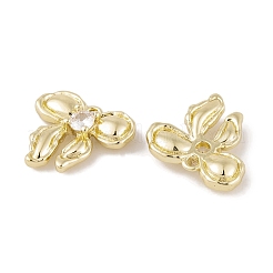 Латунные микропаве прозрачные подвески с фианитом&nbsp;LS-KK-L212-05G