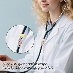 9 pendentif stéthoscope décoratif en alliage émaillé&nbsp;HJEW-SW00235