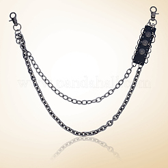 1 шт. двухслойные цепные ремни из сплава для брюк&nbsp;AJEW-GF0011-93D