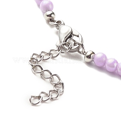 7шт 7 цветные круглые акриловые ожерелья из бисера для женщин NJEW-JN03864