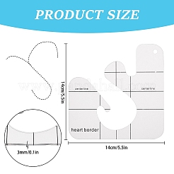 Прозрачный акриловый шаблон для шитья DIY-GF0002-92