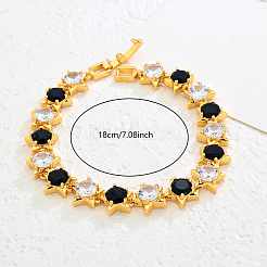 Женские браслеты из латуни с кубическими циркониями&nbsp;LN8502-2