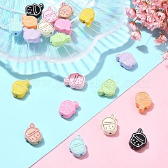 20шт 10 цвета окрашенные распылением бусины из сплава&nbsp;FIND-CJ0002-45