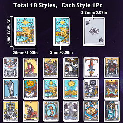 18шт 18 стильные печатные непрозрачные акриловые подвески SACR-SC0001-24