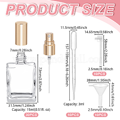 30 шт. стеклянные флаконы для духов с ПП-пластиком&nbsp;AJEW-GA0009-21