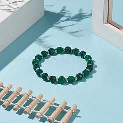 Эластичный браслет из бусин из окрашенного натурального агата&nbsp;BJEW-JB09179-01