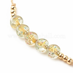 3шт 3 цветных акриловых браслета с буквами из бисера набор&nbsp;BJEW-JB08129