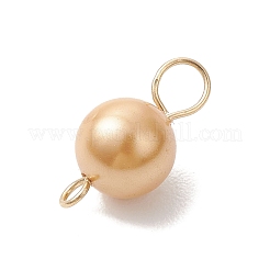 Окрашенные круглые жемчужные подвески-коннекторы из ракушек&nbsp;PALLOY-JF04852