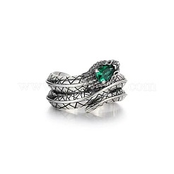 Anillos abiertos tipo brazalete de latón con circonitas cúbicas engastadas&nbsp;WG57096-01