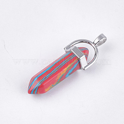 Синтетического малахита подвески&nbsp;G-S246-20