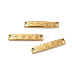 PVD真空メッキ304ステンレス鋼リンク  ウミガメのカーブ長方形  ゴールドカラー  30x5x2mm  穴：3x2mm&nbsp;STAS-E189-08G