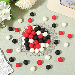 Прорезиненные бусины с имитацией силикона и акрила&nbsp;MACR-PA0001-06B-05