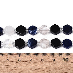 Нити из натуральных кристаллов обсидиана&nbsp;G-N358-03A-02