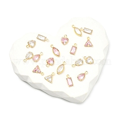 20 pz 10 stili ottone micro pavé zirconia cubica charms&nbsp;KK-YW0004-67