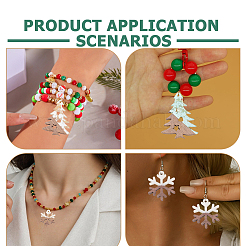 8 шт. подвески из дерева и акрила 4 стилей&nbsp;WOOD-AR0001-48