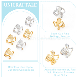 6 шт. 2-х цветные компоненты кольца-манжеты из нержавеющей стали 304 STAS-UN0056-76