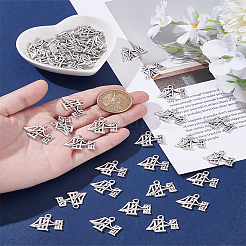 50 шт. Подвески из сплава в тибетском стиле&nbsp;TIBEP-LP0001-13