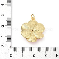 Pendenti in ottone con zirconi cubici e smalto&nbsp;KK-U062-42G-02