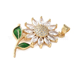 Латунные микро проложить кубического циркония подвески KK-A252-06B-G