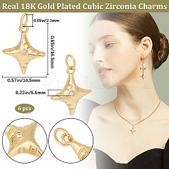 Латунные подвески с покрытием 6шт&nbsp;KK-BBC0012-56