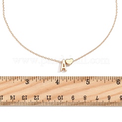 Ожерелья из сплава с подвеской в виде сердца и буквы для женщин NJEW-FS0001-09D