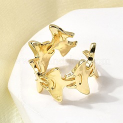 Латунные манжеты для женщин RJEW-H262-06C-G