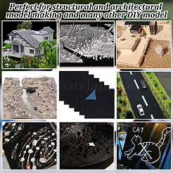 ABSプラスチックシート  DIYクラフト製作用品  正方形  ブラック  250x250x0.5mm&nbsp;KY-WH0045-66C-01