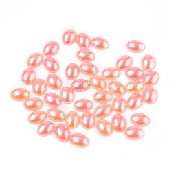 ABSプラスチックパール調カボション  オーバル  ピンク  8x6x2mm  約5000個/袋&nbsp;SACR-R755-8x6mm-Z17