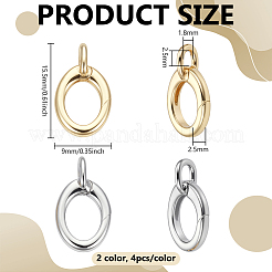 8 шт. 2-х цветные латунные кольца для пружинных затворов KK-BC0015-06