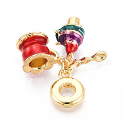 Латунь микропейв кубический цирконий европейские подвески с подвесками KK-N271-03G