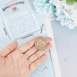 10 шт. 925 фурнитуры для сережек-гвоздиков из стерлингового серебра STER-BBC0001-51