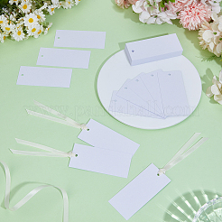 50 Stück leere rechteckige weiße Papiergeschenkanhänger&nbsp;CDIS-CN0001-03B