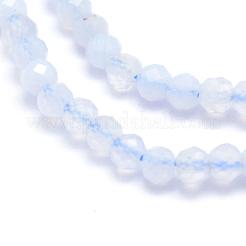 Chapelets de perles en agate avec dentelle bleue naturelle&nbsp;G-E411-12-2mm