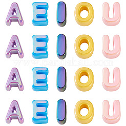 30 pièces 5 styles placage uv perles acryliques opaques&nbsp;SACR-TA0001-63
