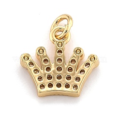 Латунные микропаве прозрачные подвески с фианитом ZIRC-O043-03G