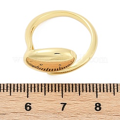 Овальные латунные открытые манжеты для женщин RJEW-G343-17G