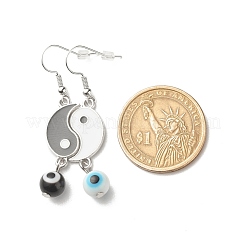 Асимметричные серьги в форме инь-ян из сплава с эмалью EJEW-JE04894-03