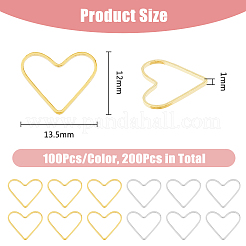 200 шт. 2-х цветные латунные соединительные кольца KK-DC0004-16