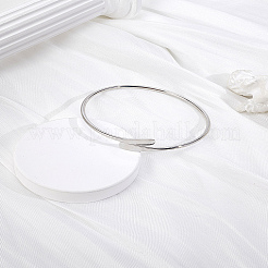 1 pulsera de aleación lisa para mujer.&nbsp;BJEW-LP0004-08P
