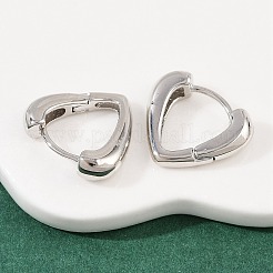Латунные серьги-кольца в форме сердца EJEW-L274-01P