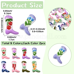 16 шт. двухцветные окрашенные стеклянные бусины&nbsp;BLOW-YW0001-01