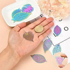 20 шт. 10 стиля ионное покрытие (IP) 201 нержавеющая сталь филигранные подвески и большие подвески STAS-SZ0002-33