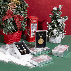 20 шт. прямоугольные подарочные коробки для хранения бумаги с бантом CON-SC0001-17B