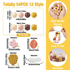 12 стиль пищевые экологически чистые силиконовые фокусные бусины SIL-BT0001-07