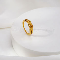 Anelli da dito in acciaio inossidabile 304 wave per donna&nbsp;JT8172-3