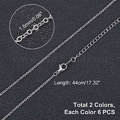 Ожерелья из нержавеющей стали 304 с цепочкой из троса&nbsp;NJEW-UN0001-19