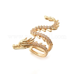 Manschettenohrringe aus Messing mit klarem Zirkonia&nbsp;EJEW-Q025-01B-G