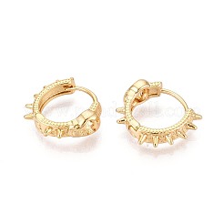 Латунные серьги обруча EJEW-T048-20G