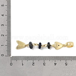 Ciondoli pendenti europei in ottone con pavé di zirconi cubici&nbsp;GG-CBA3401-01G-B06